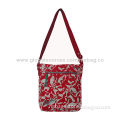 Stylish Shoulder Bag, Made of 420D Crinkle Nylon with Zipper Closure in Main Compartment
